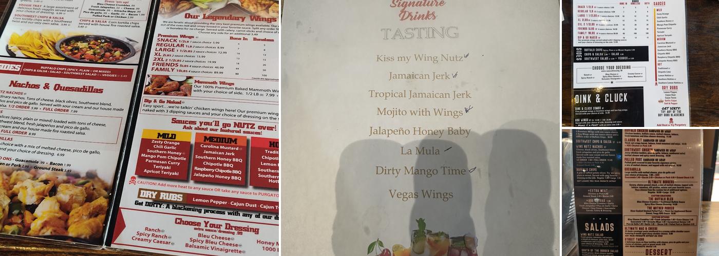 Wing Nutz Menu