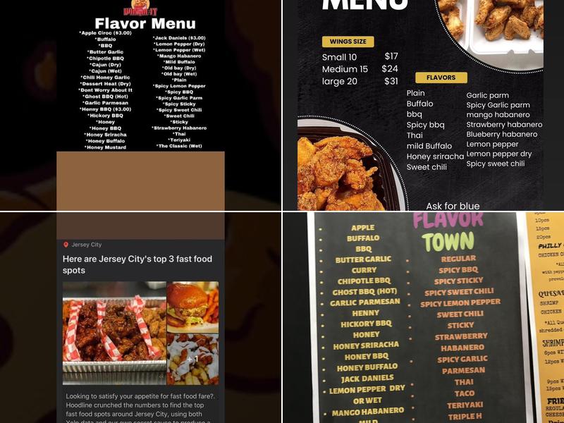 Wingin It Menu