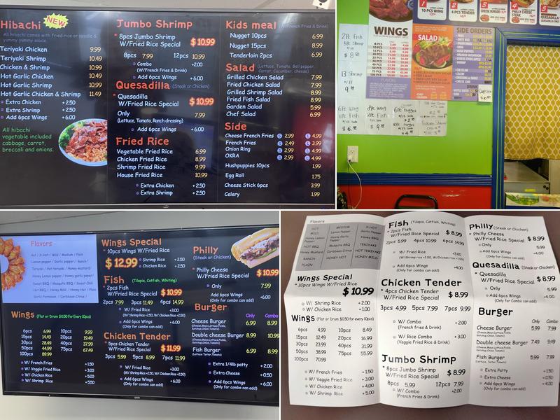 Winglanta Menu