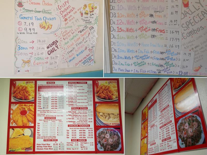 Wings & Seafood Menu