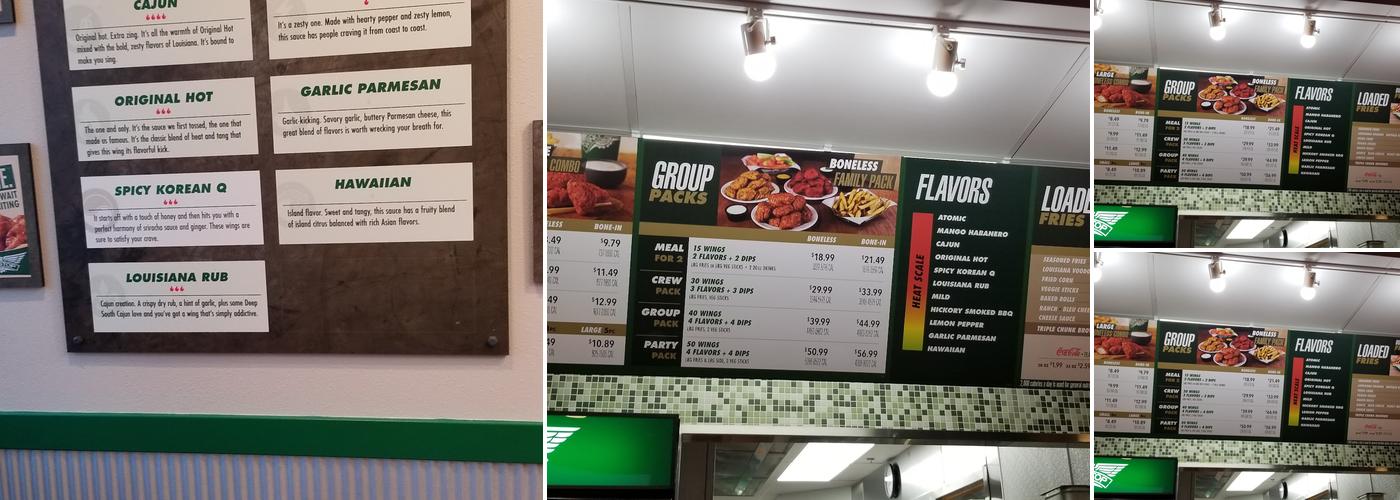 Wingstop Menu
