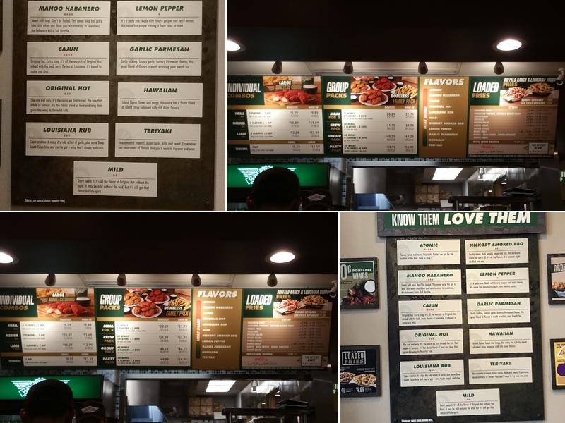 Wingstop Menu