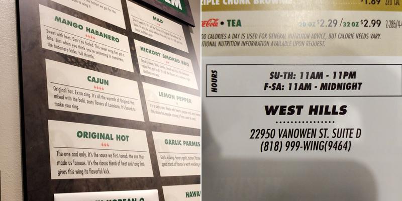 Wingstop Menu