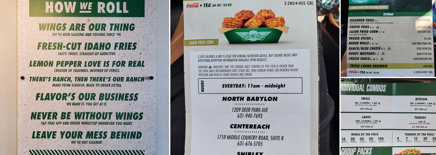 Wingstop Menu