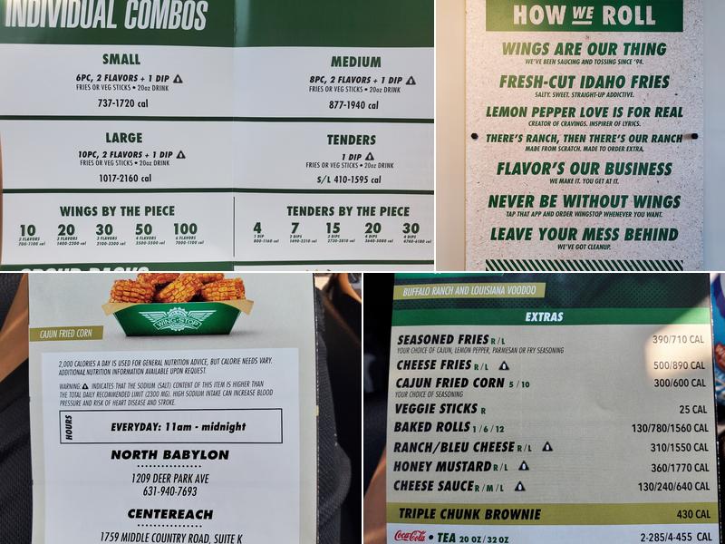 Wingstop Menu