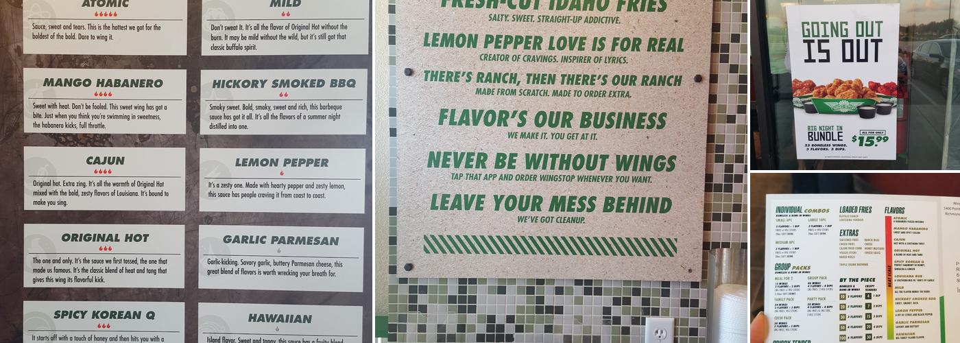 Wingstop Menu