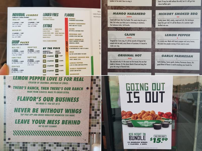 Wingstop Menu