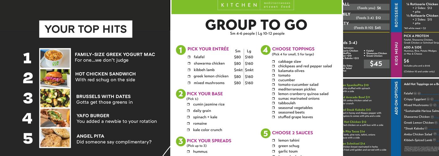 Yafo Kitchen Menu