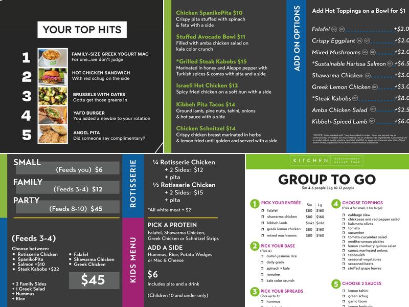 Yafo Kitchen Menu