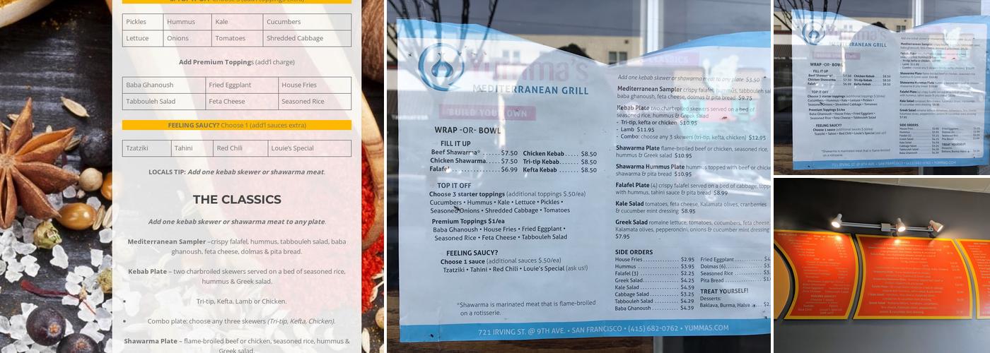 Yumma's Mediterranean Grill Menu