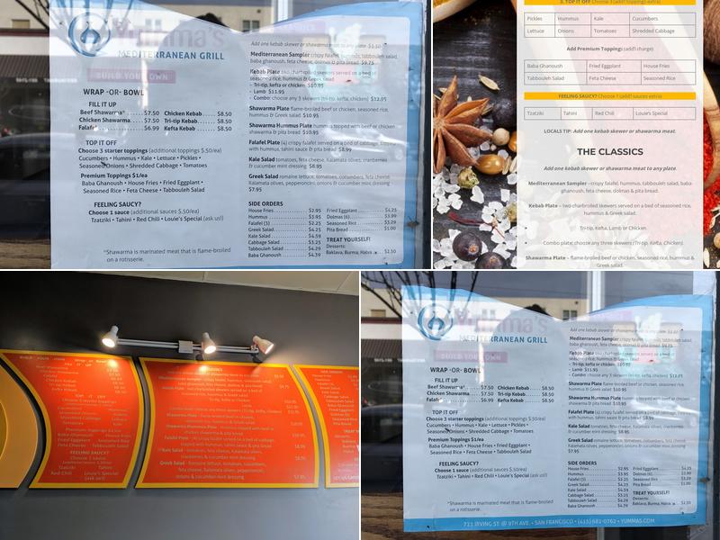 Yumma's Mediterranean Grill Menu