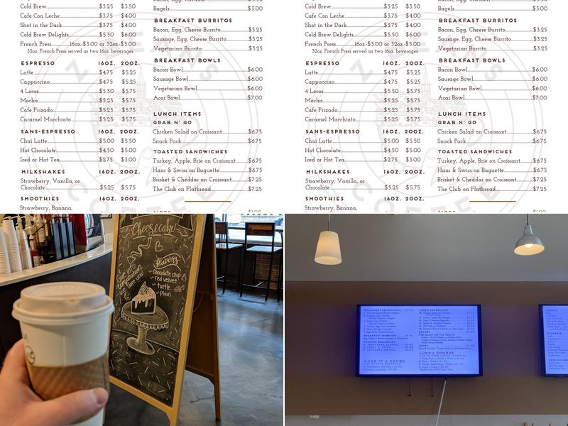 Z Beans Coffee - Mercer Village Menu