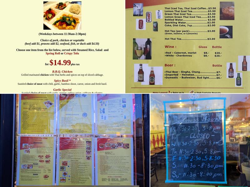Zabb Thai Cuisine Menu