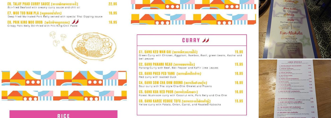 SabbVerr Thai Bar & Grill Menu