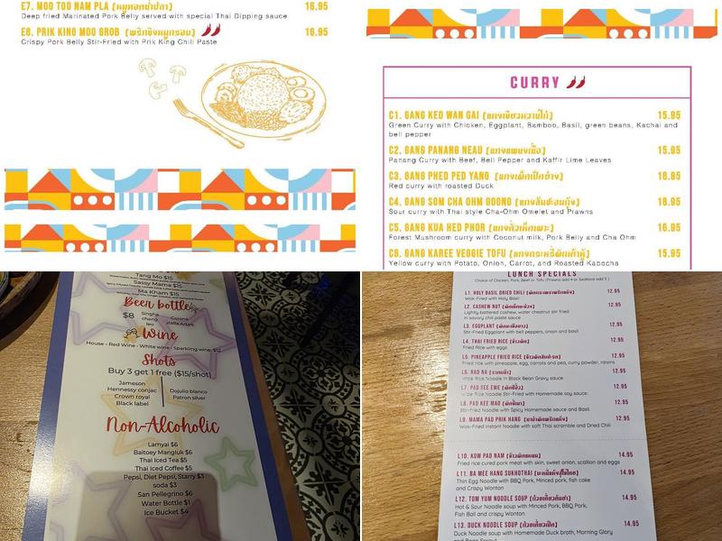 SabbVerr Thai Bar & Grill Menu