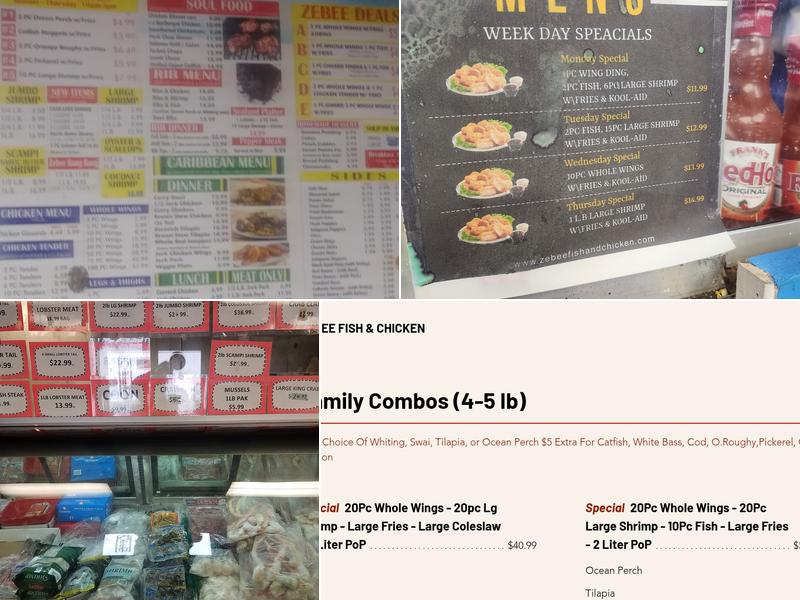 Zebee Fish Market & Seafood Resturant Menu