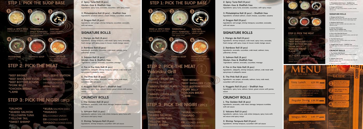 Chubby Cattle Denver Menu