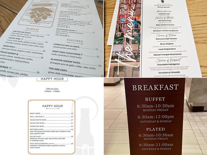 Former Saint Craft Kitchen and Taps Menu