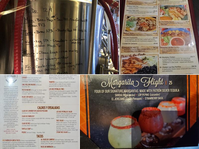 Los Dos Potrillos Mexican Restaurant y Cerveceria Menu