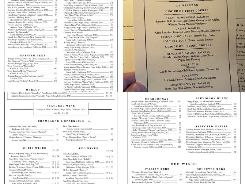 Ocean Prime - Denver Tech Center Menu