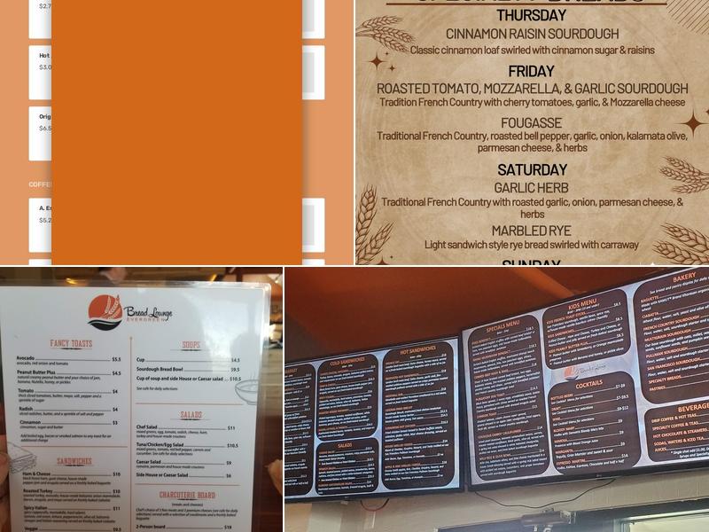 Evergreen Bread & Cocktail Lounge Menu