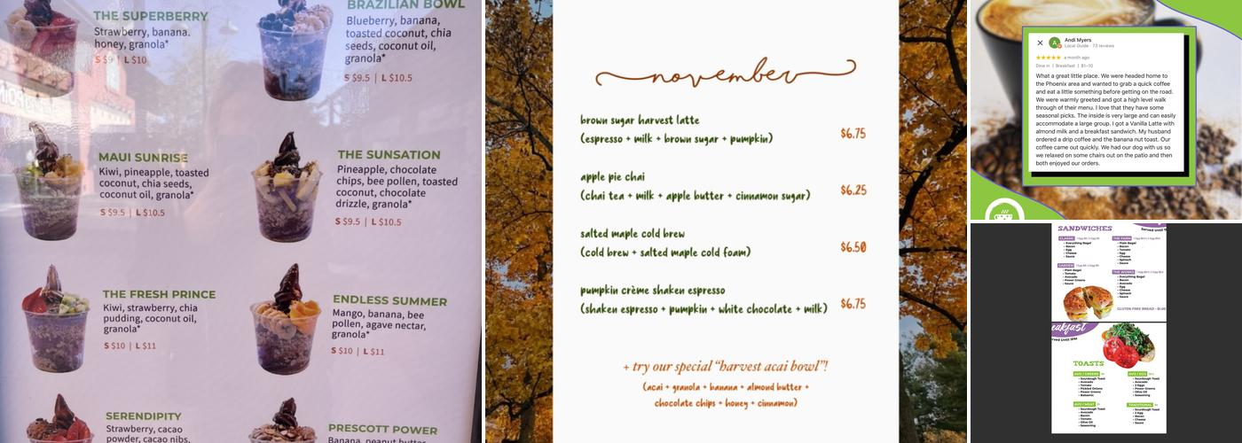 Third Shot Coffee Menu