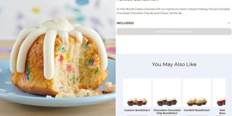 Nothing Bundt Cakes Menu