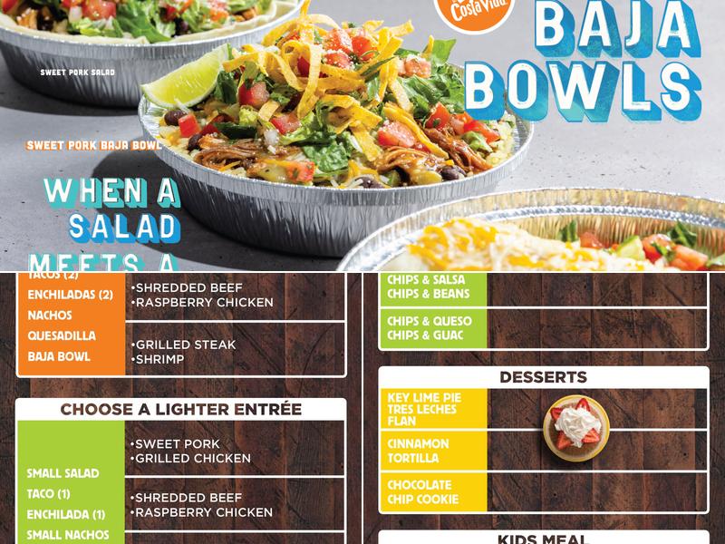 Costa Vida Menu