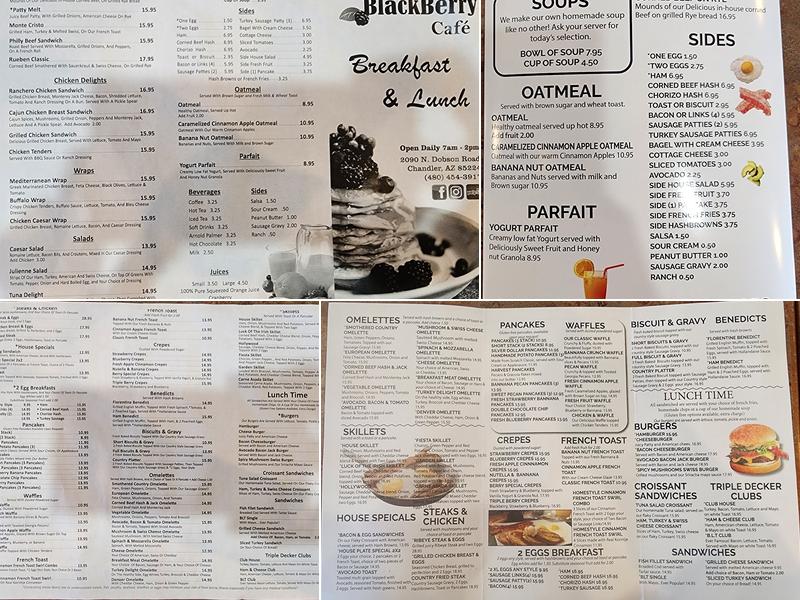 BlackBerry Cafe Menu