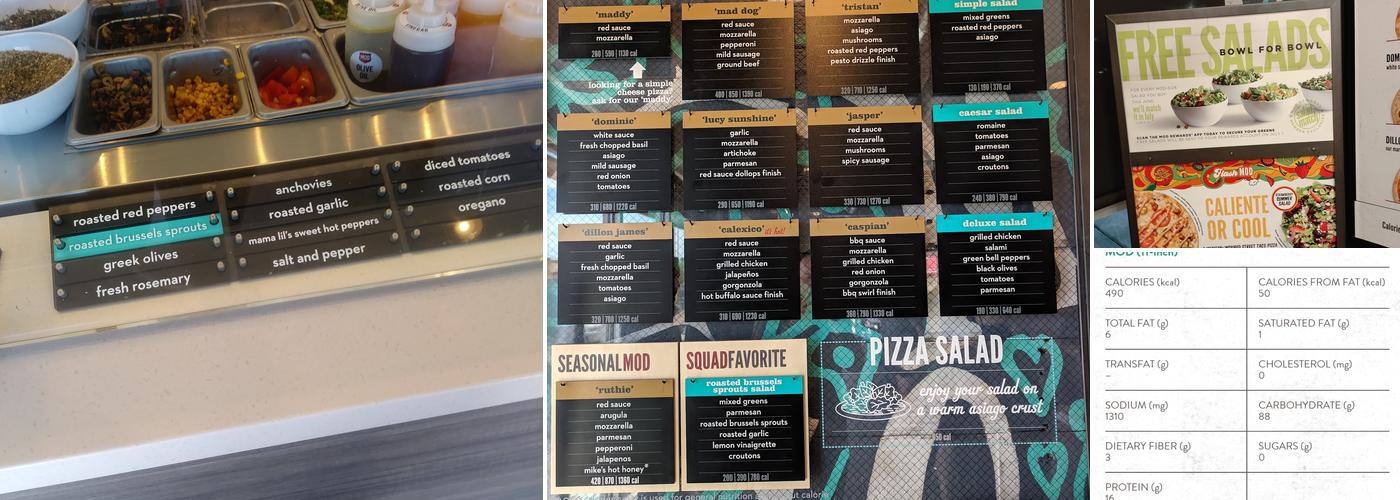 MOD Pizza Menu