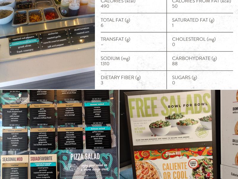 MOD Pizza Menu