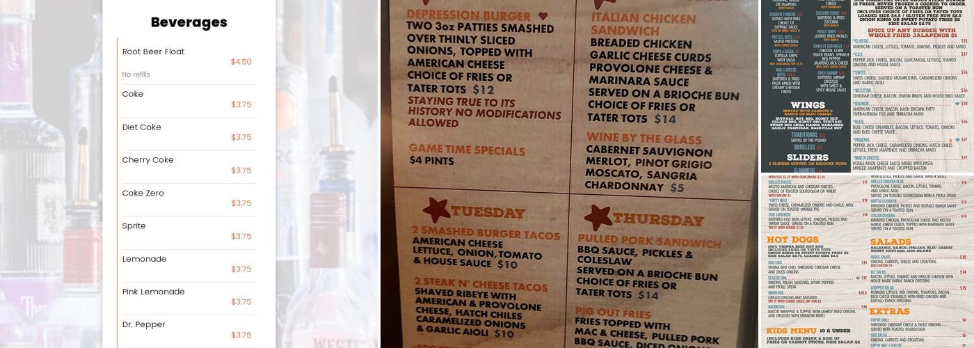 Burgers & Brews Menu