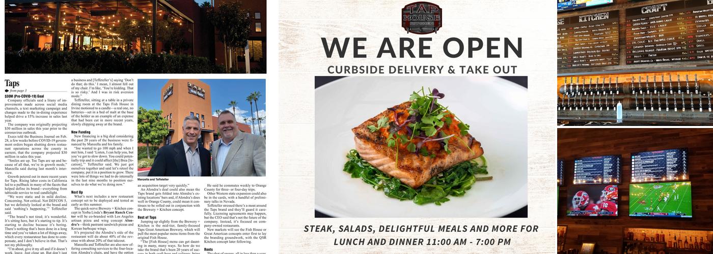 TapHouse Kitchen Menu