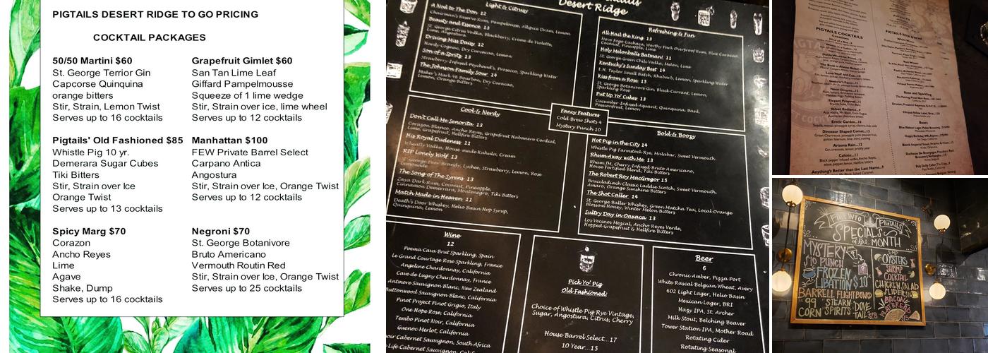 Pigtails Desert Ridge Menu