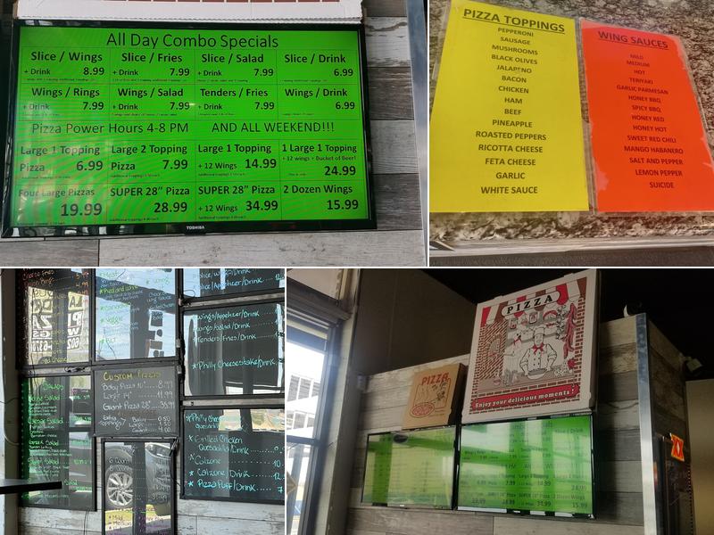 Betty’s Pizza Menu