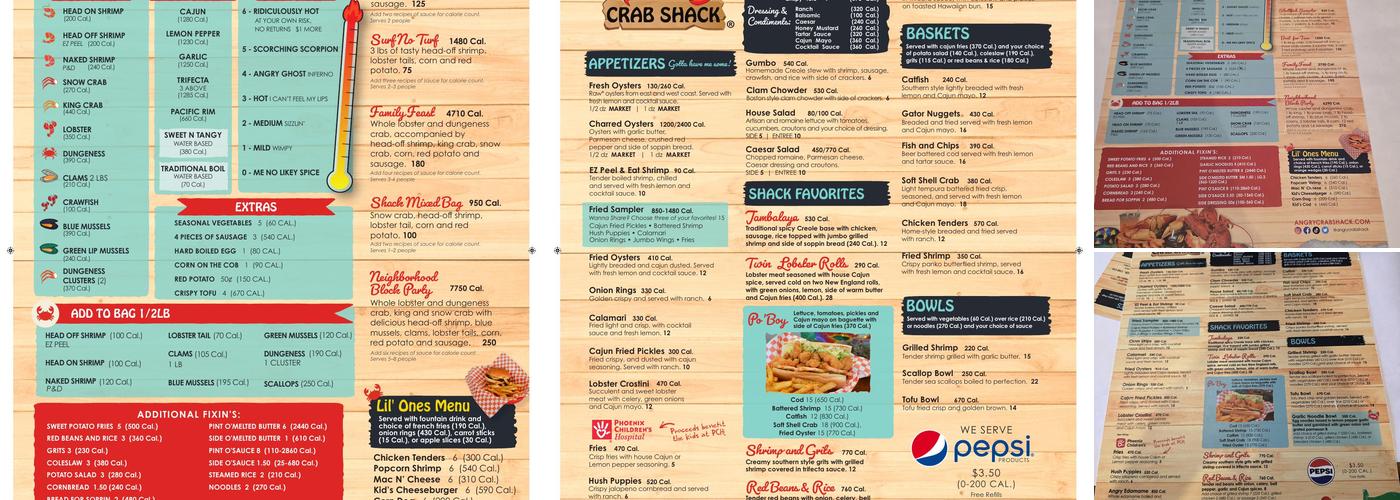 Angry Crab Happy Valley Menu