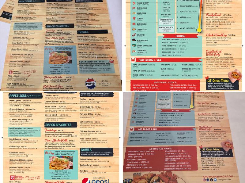 Angry Crab Happy Valley Menu