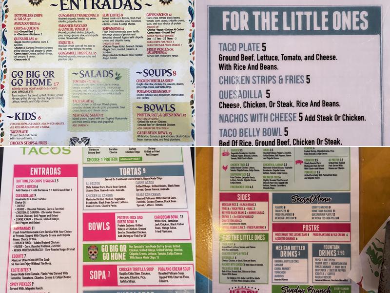 Capo's Tacos Menu