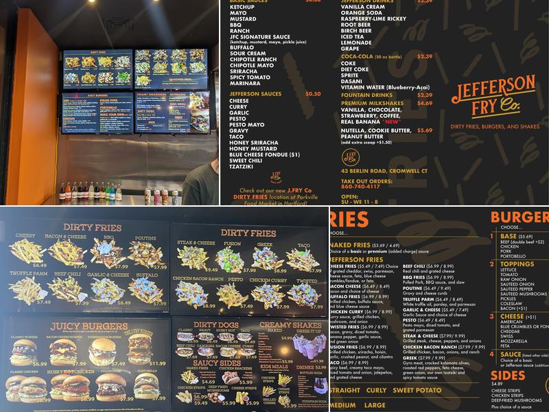 Jefferson Fry Company Menu