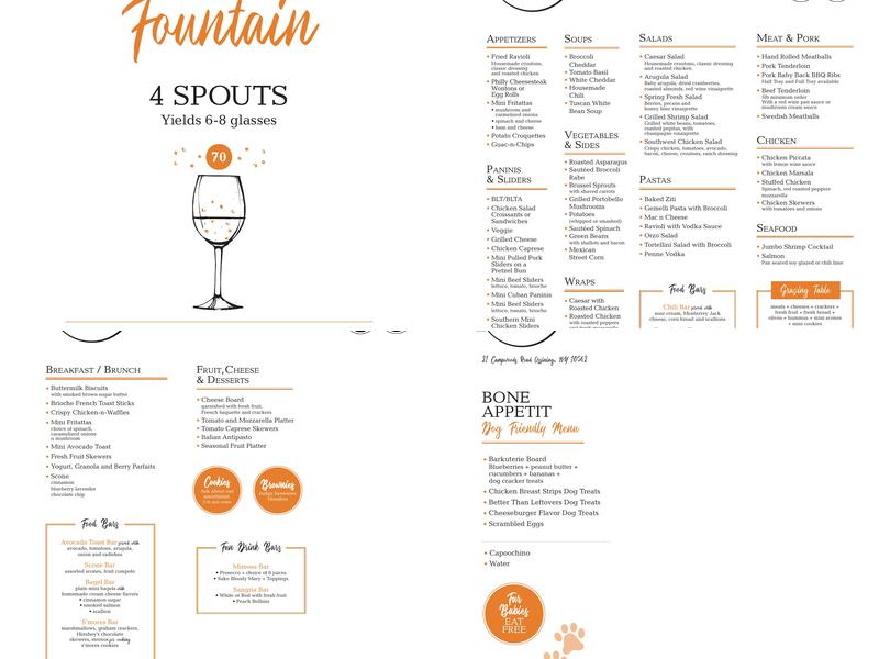 The Tasty Table Menu