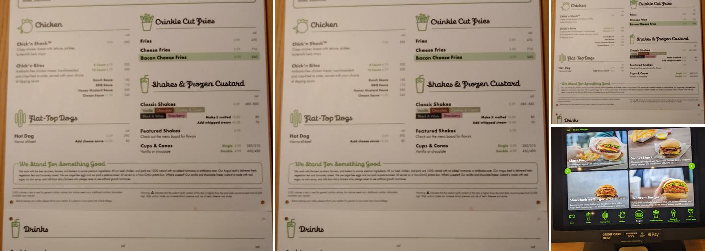 Shake Shack Ballston Menu