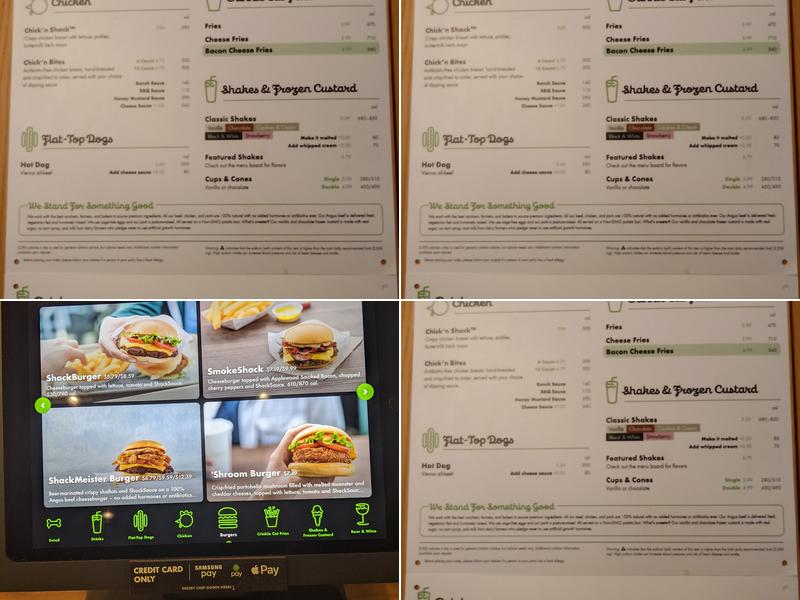Shake Shack Ballston Menu