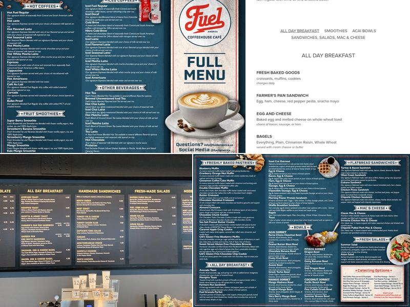 Fuel America Menu