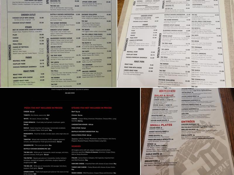 Angelo's Pizzeria Menu