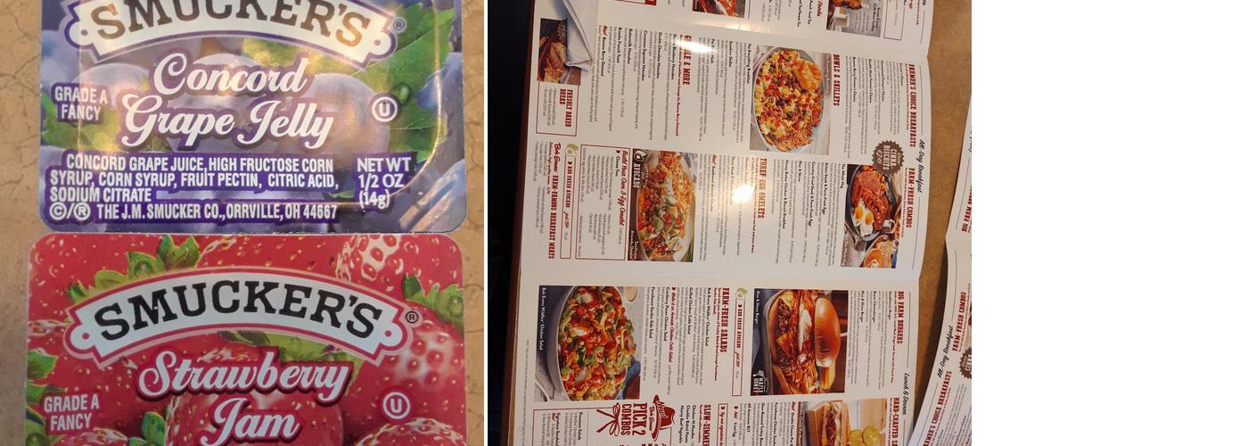 Bob Evans Menu