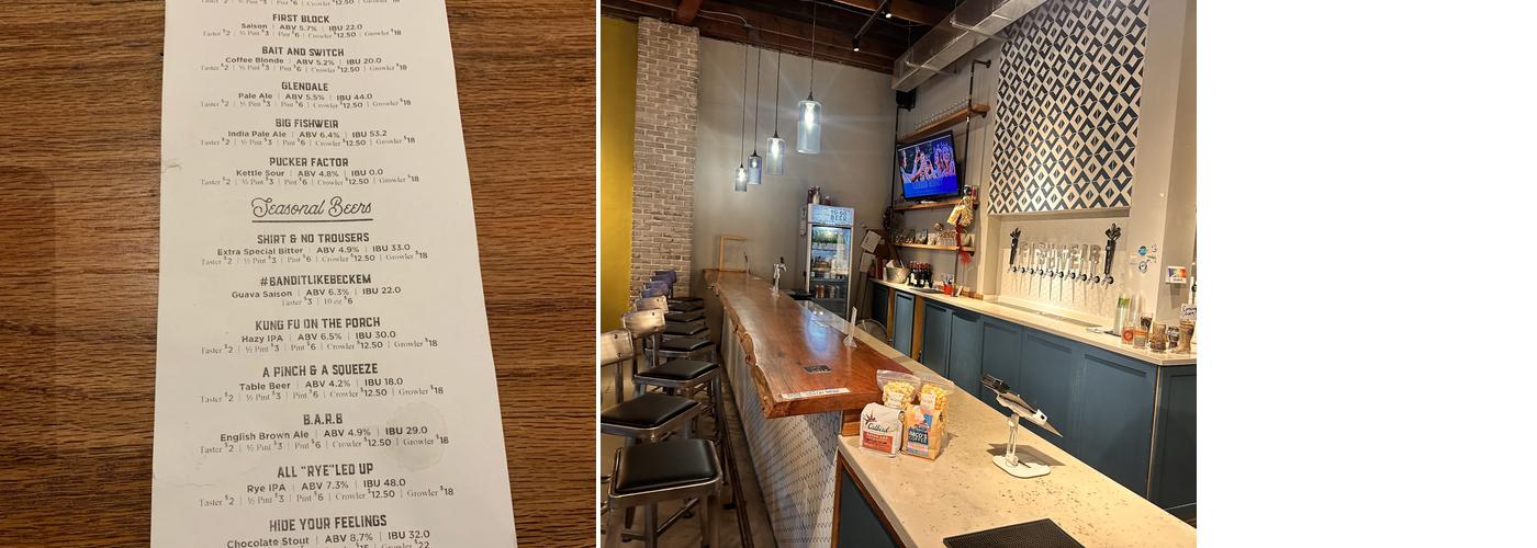 Fishweir Brewing Company Menu