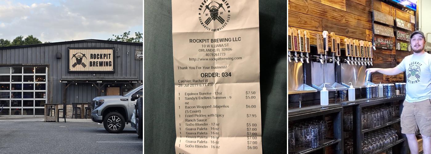 Rockpit Brewing Menu