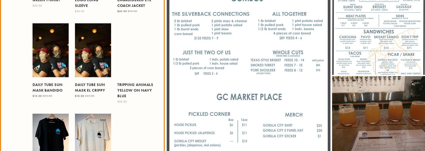 Tripping Animals Brewing Co. Menu