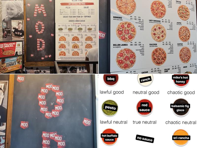 MOD Pizza Menu
