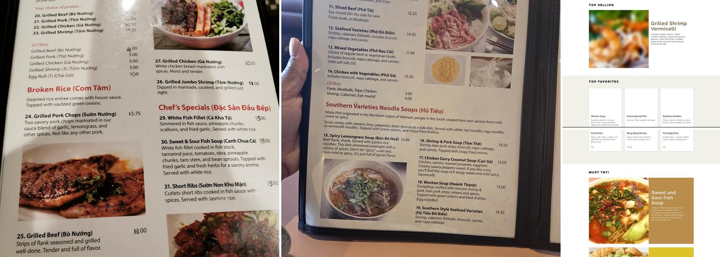 Saigon Bowl Menu